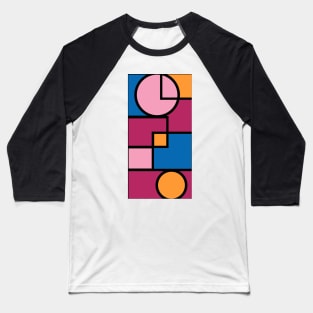 Piet Mondrian Style Geometric Pattern, Simple, Classic and Elegant Baseball T-Shirt